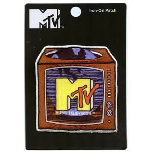 Loungefly Official MTV TV Box Logo Embroidered Iron On Applique Patch | New